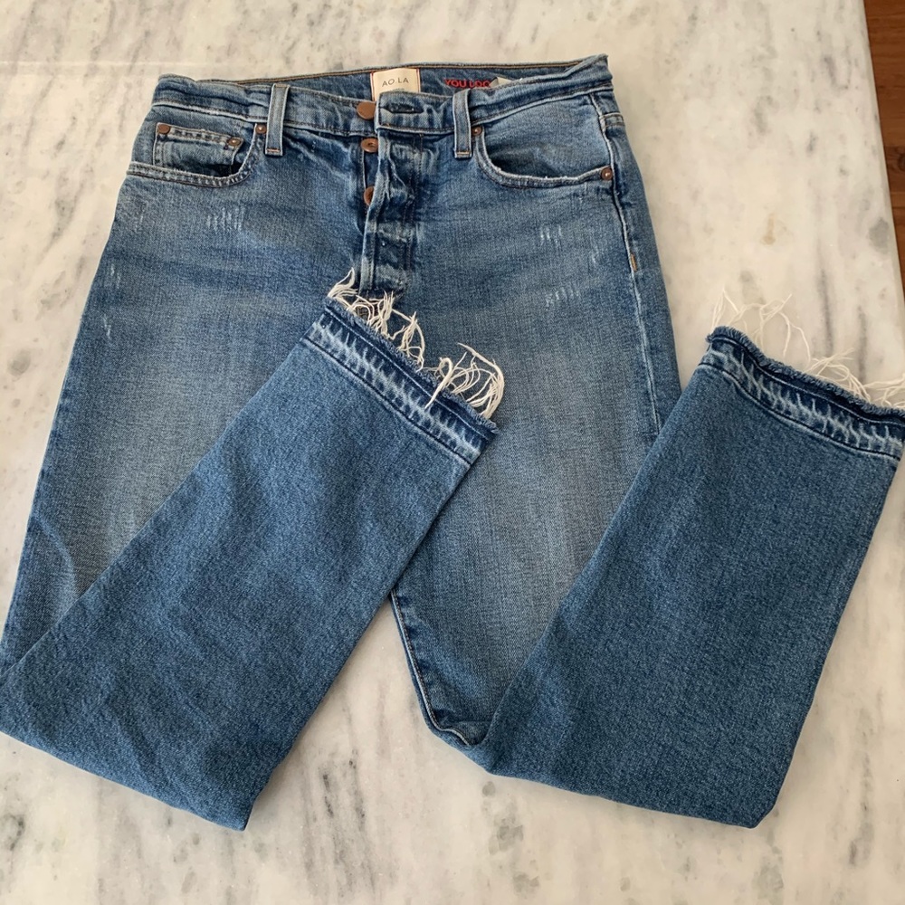 Alice and Olivia high waisted Girlfriend Jeans 27